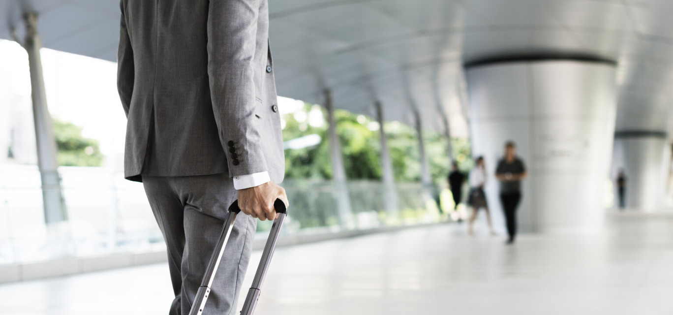 Businessmen Habds Hold Luggage Business Trip Businessmen Habds Hold Luggage Business Trip