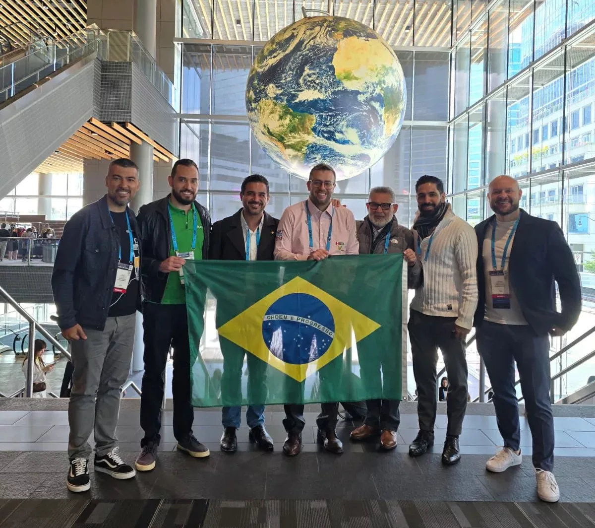 Parte da delegação brasileira no evento